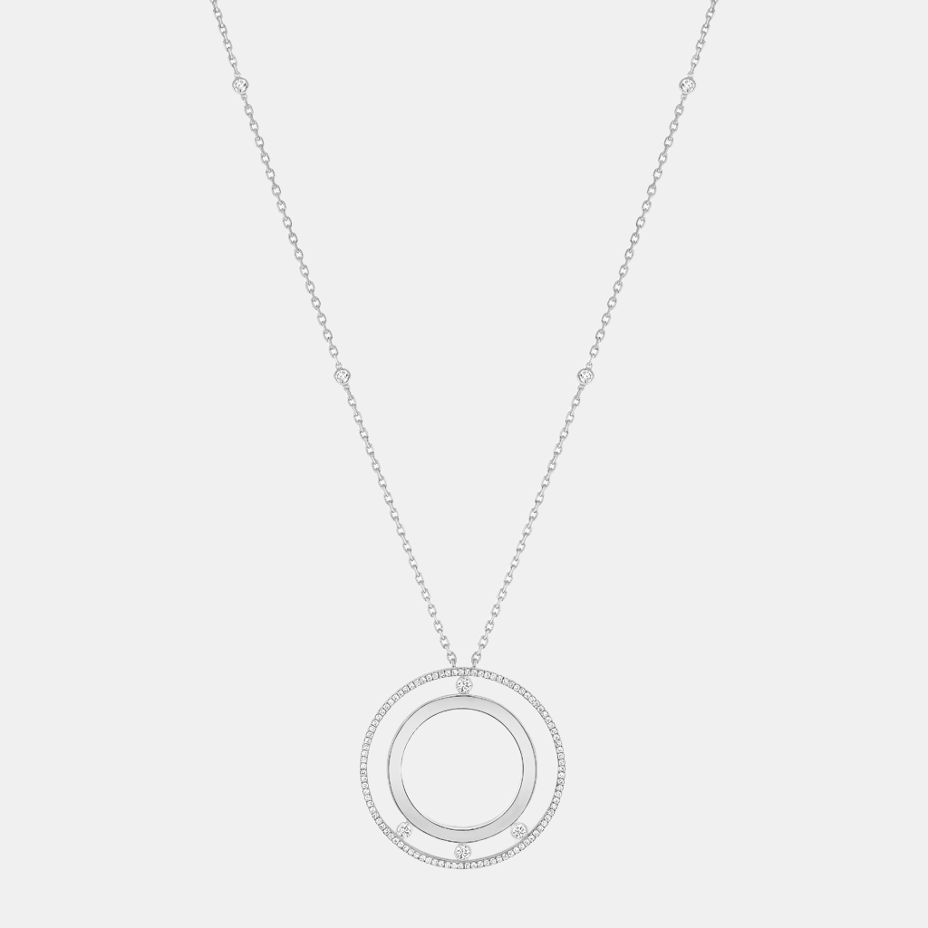 Collier Move Romane Or blanc Diamant 0.78ct