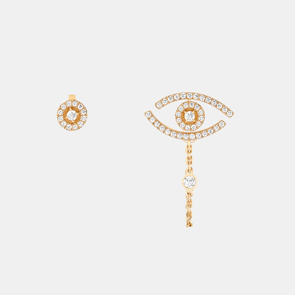 Boucles d'oreilles Lucky Eye Pavé Or jaune Diamant
