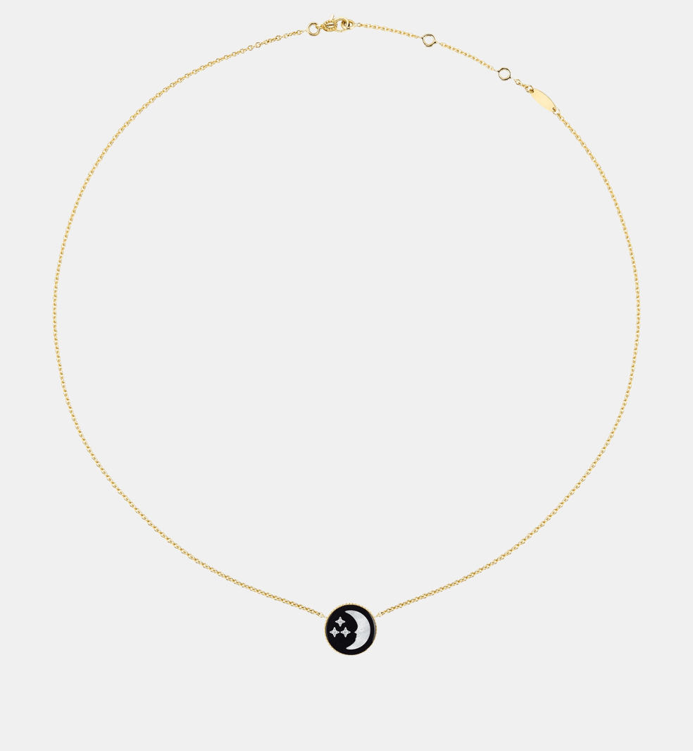 Collier Rose des Vents Or Diamant 0.01 ct