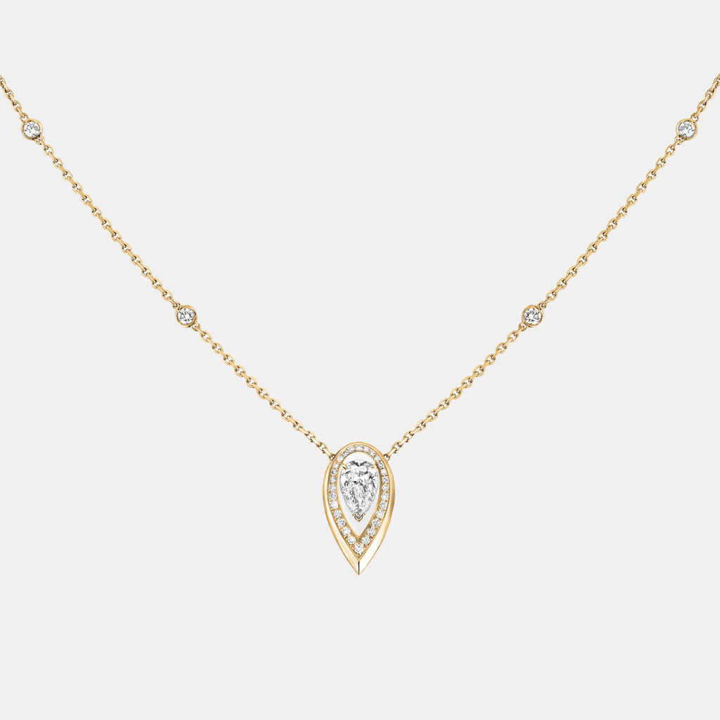 Collier Fiery Or jaune Diamant 0.25ct