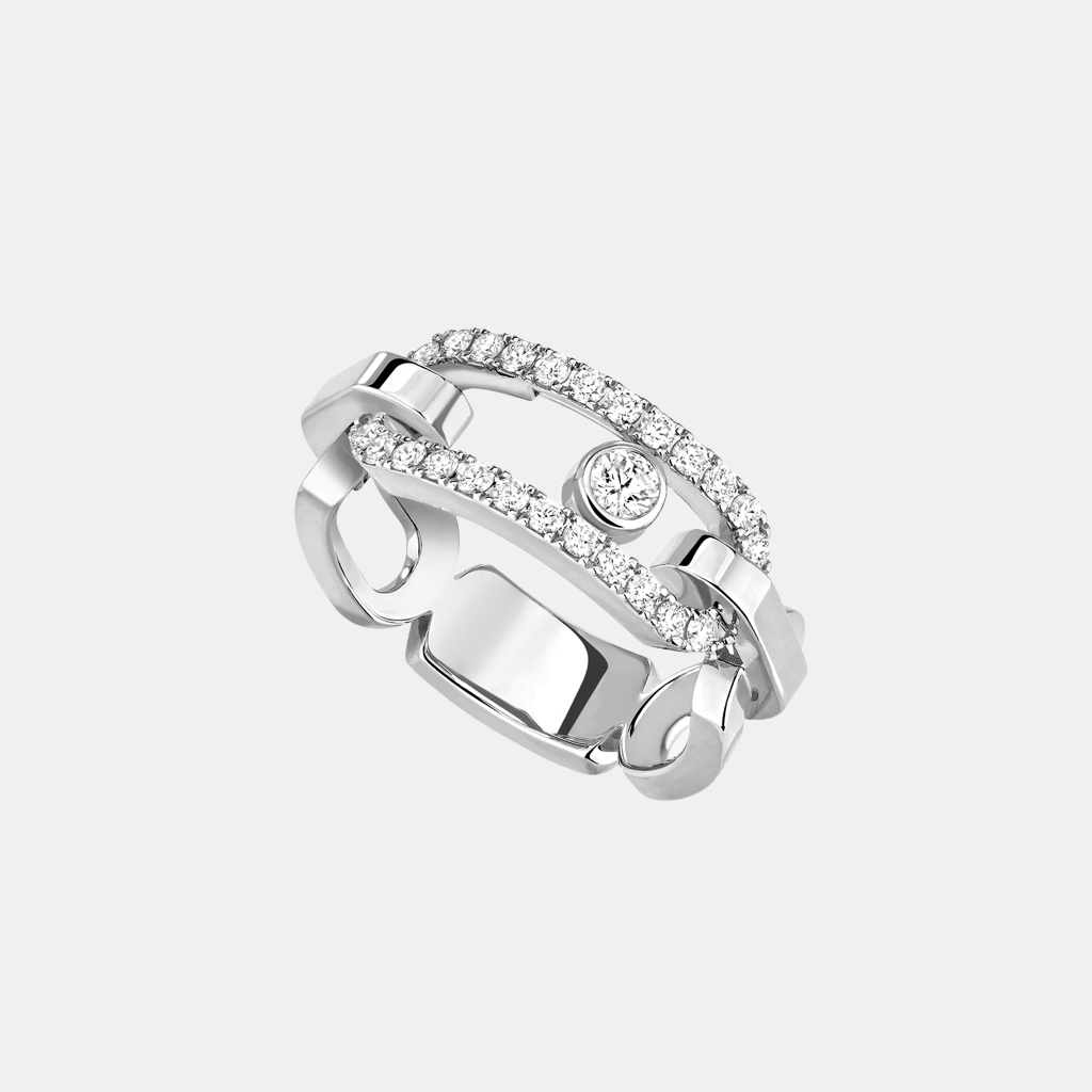 Bague Move Link Or blanc Diamant 0.45ct