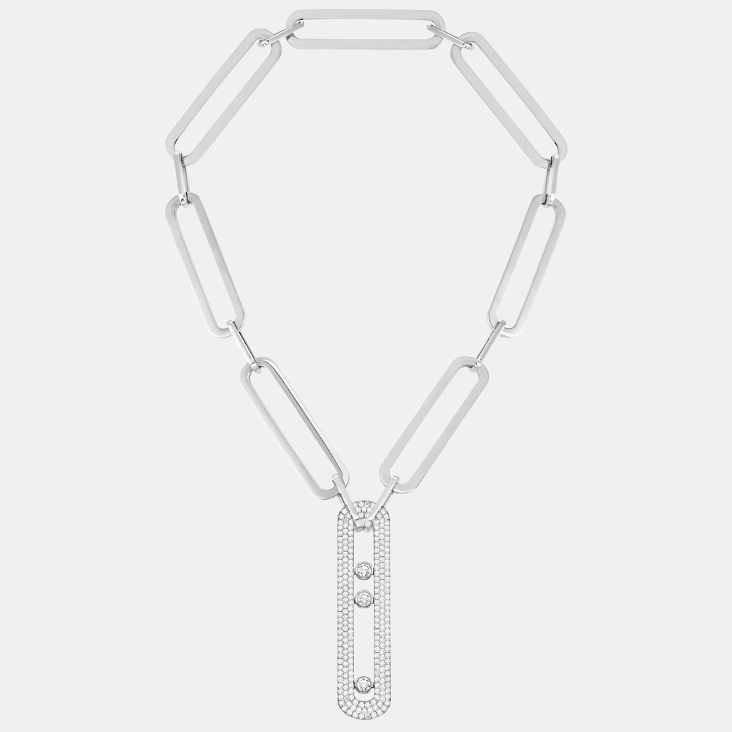 Collier Move 10th Anniversary XL Or blanc Diamant 4.8ct