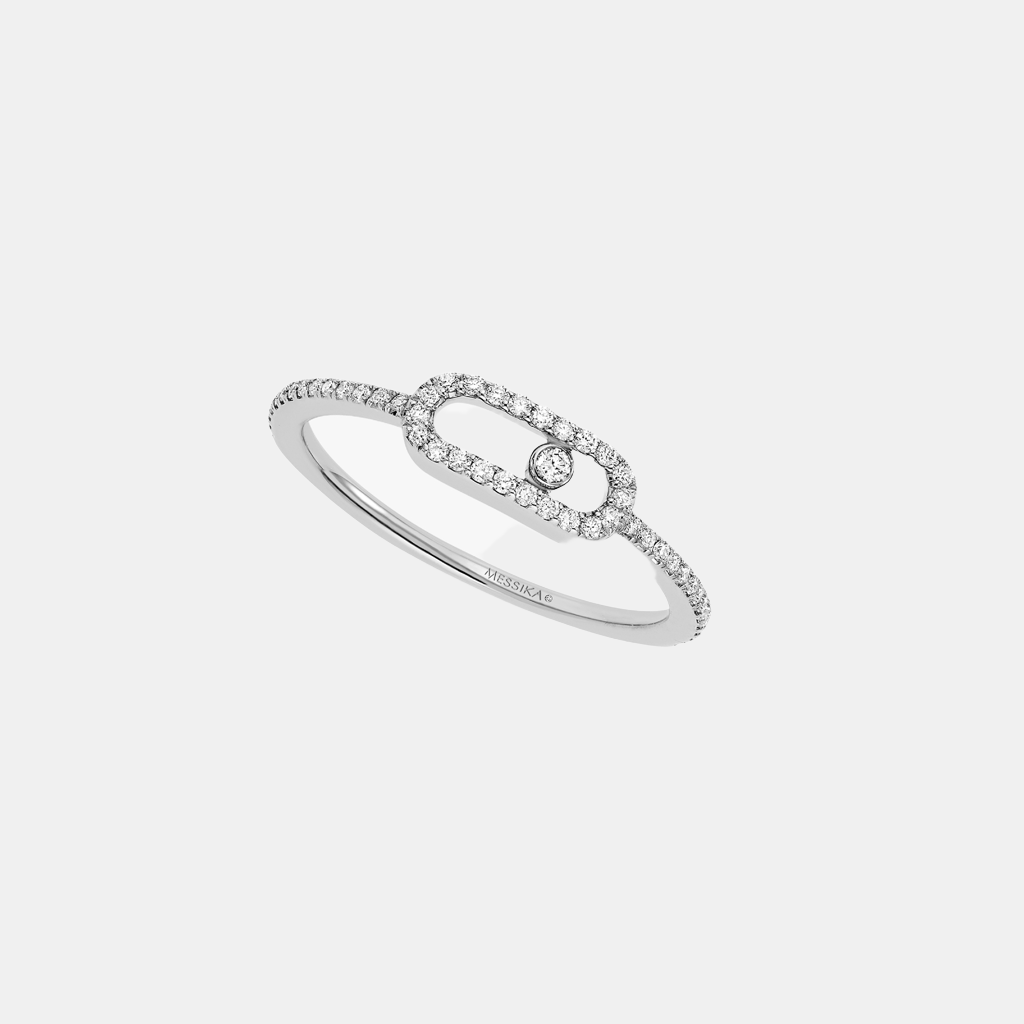 Bague Move Uno Pavé Or blanc Diamant 0.15ct
