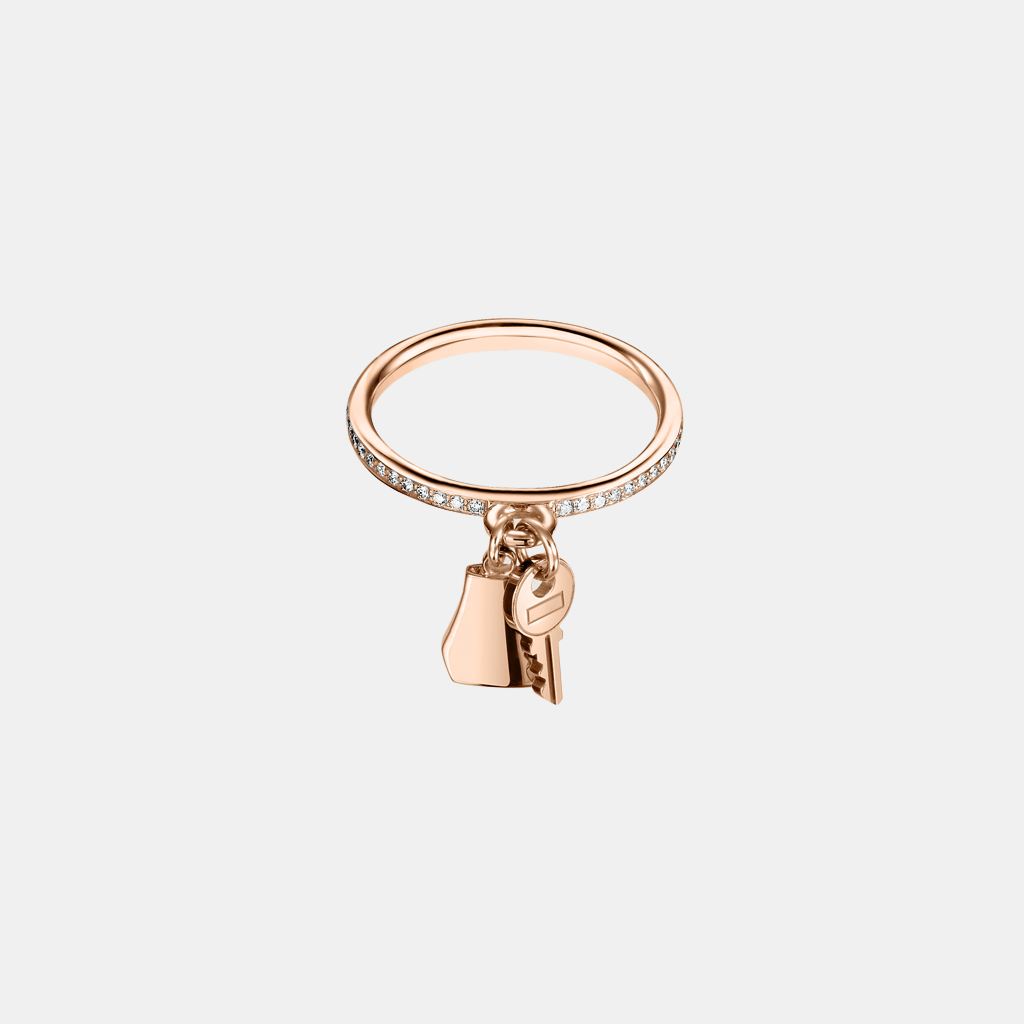 Bague Kelly Petit modèle Or rose Diamant 0.11 ct