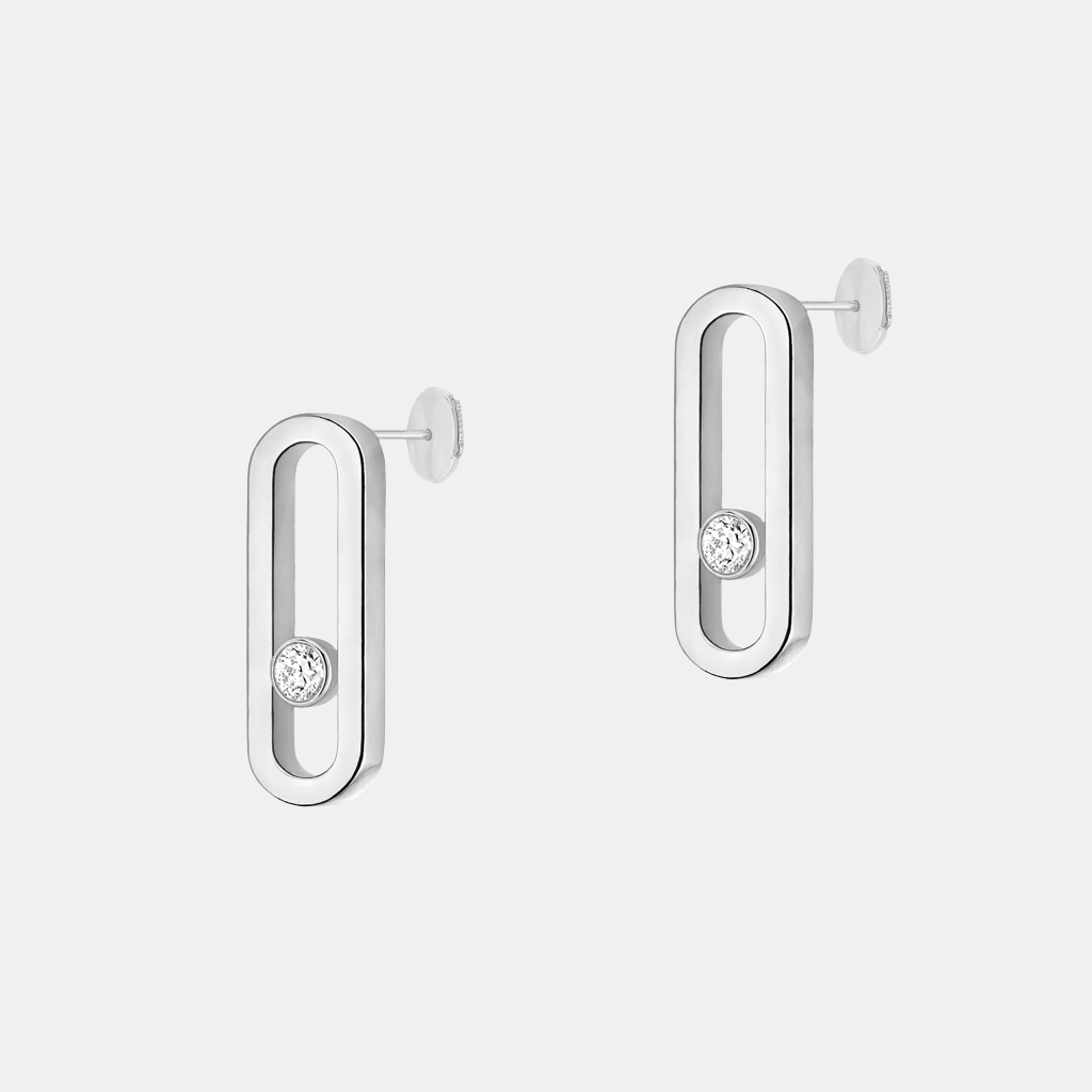 Boucles d'oreilles Move Uno Or blanc Diamant 0.16ct