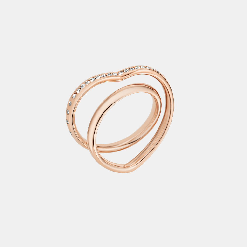 Bague Vertige Moyen modèle Or rose Diamant 0.19 ct
