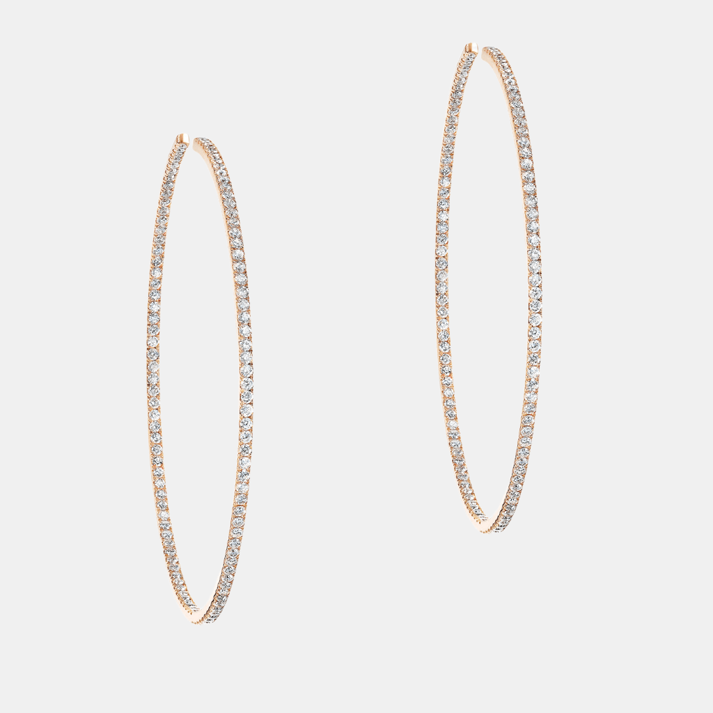 Boucles d'oreilles Gatsby M Or rose Diamant 1.05ct