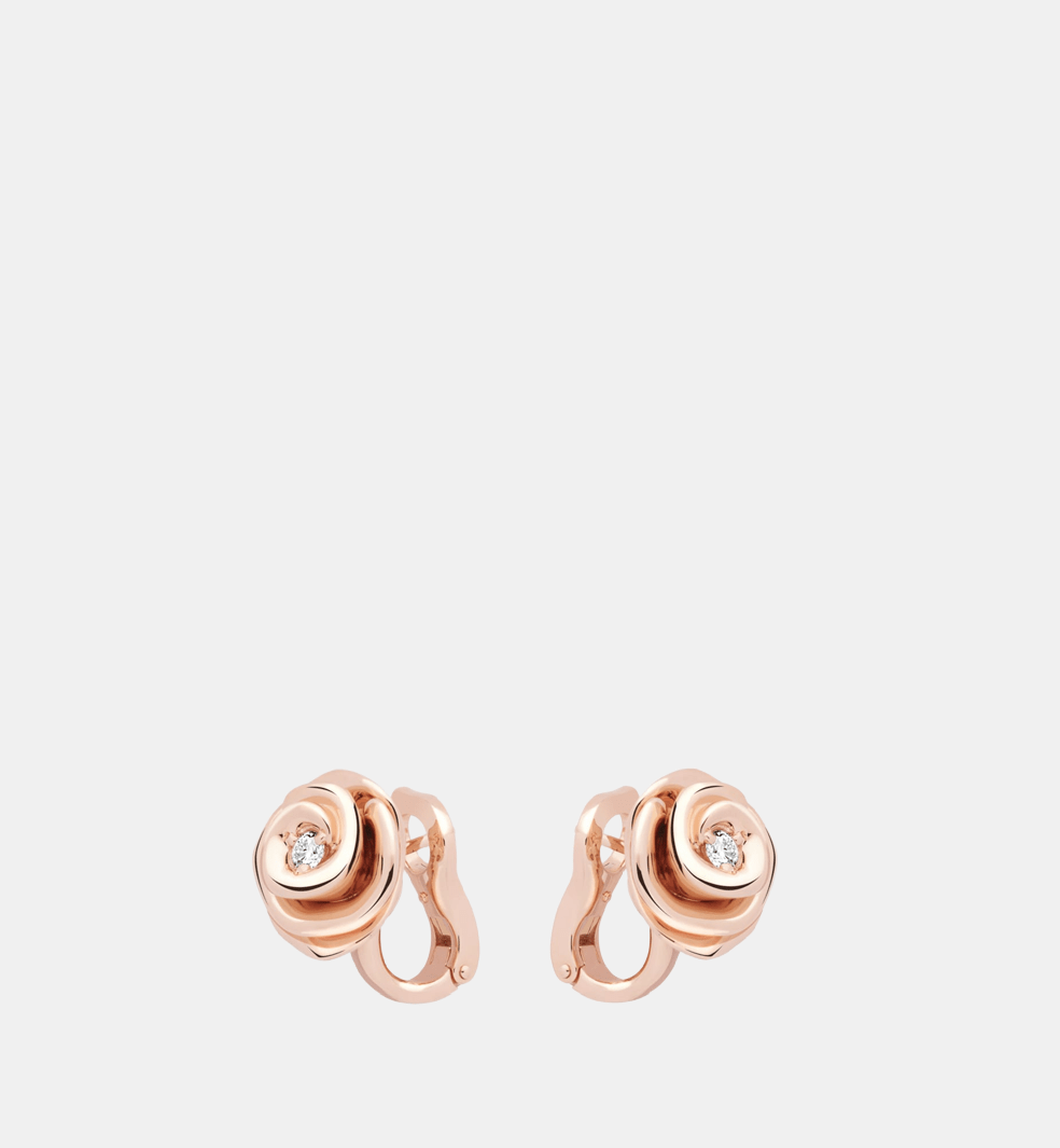 Boucles d'oreilles Rose Dior Couture Or rose Diamant 0.14 ct