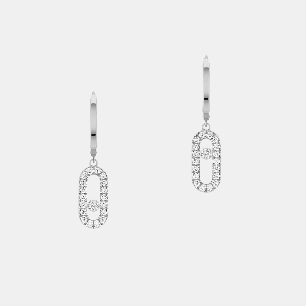 Boucles d'oreilles Move Uno Or blanc Diamant 0.19ct