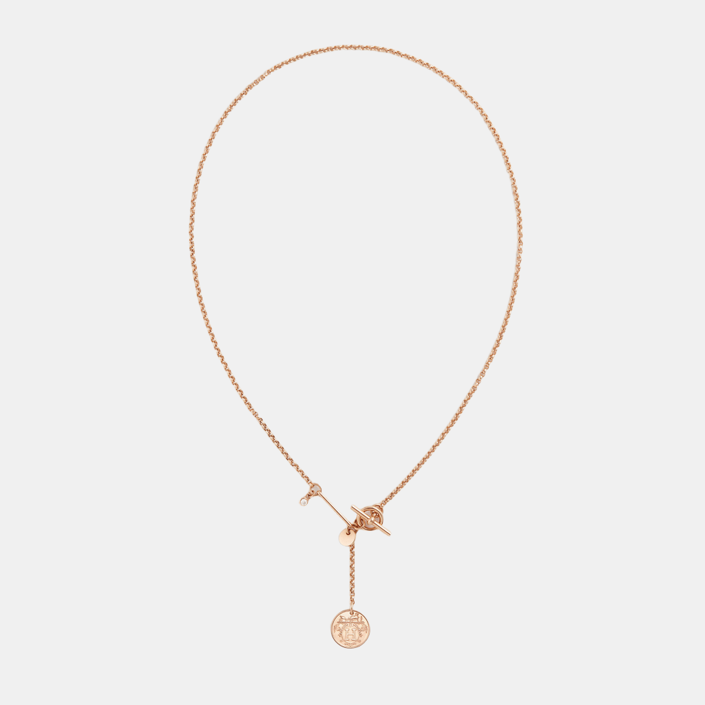 Pendentif Ex-Libris Petit modèle Or rose Diamant 0.04 ct