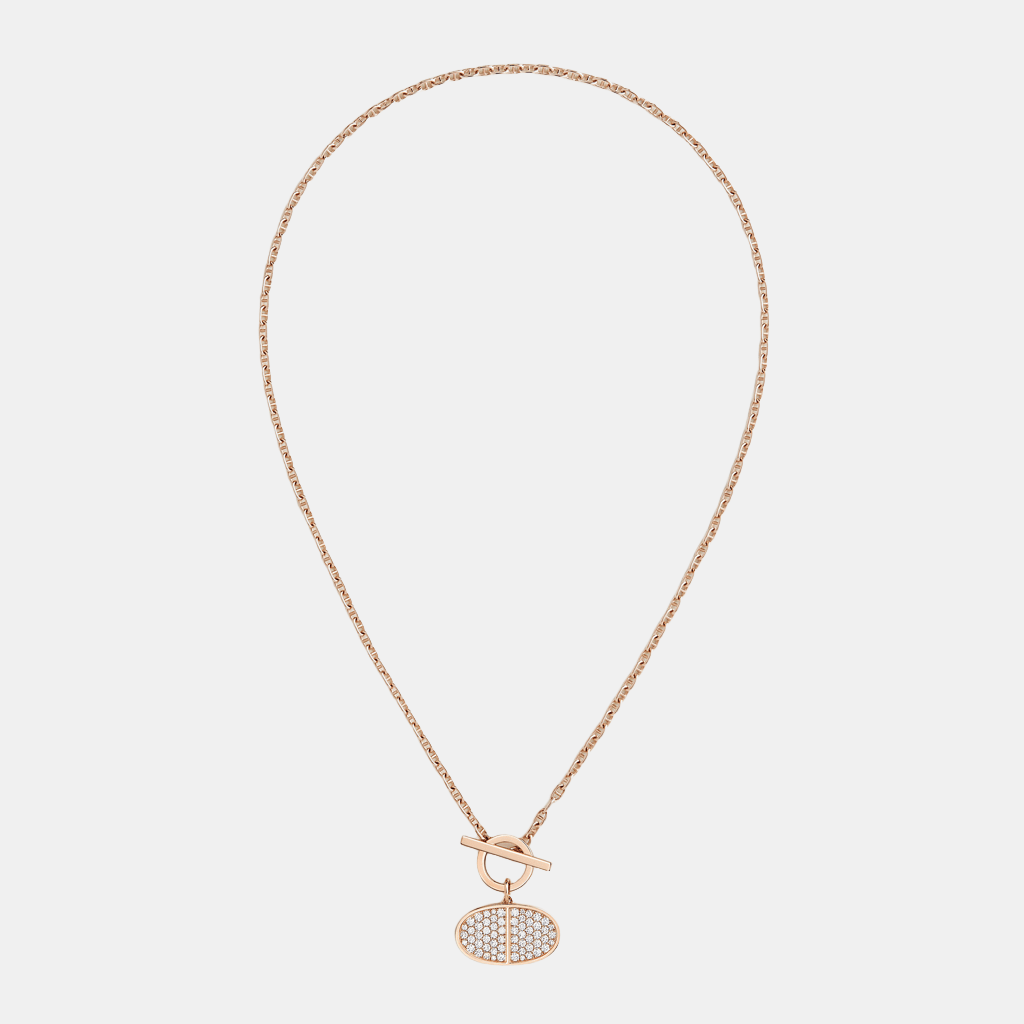 Pendentif Chaîne d'Ancre Or rose Diamant 1.01 ct