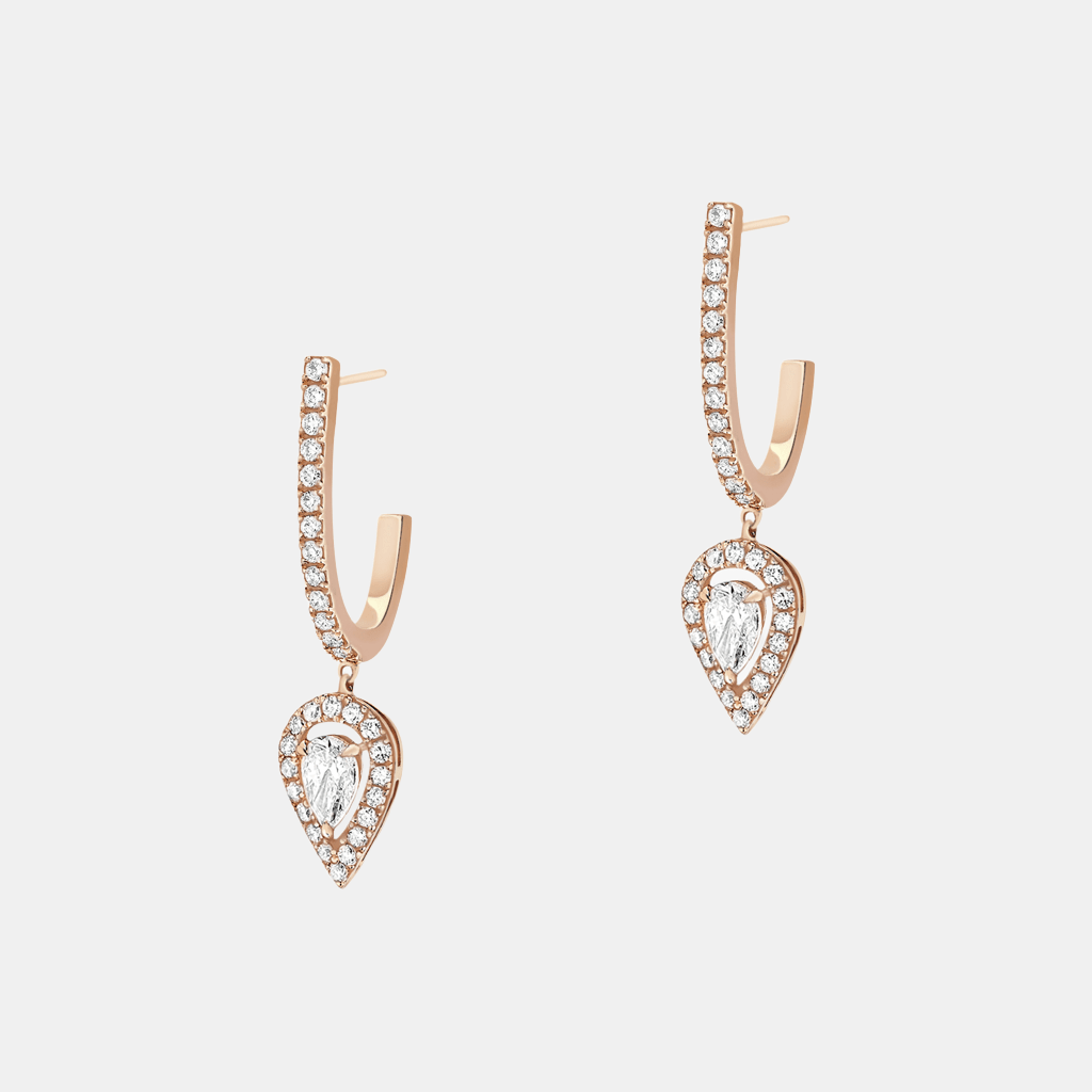 Boucles d'oreilles Joy Or rose Diamant 0.1ct
