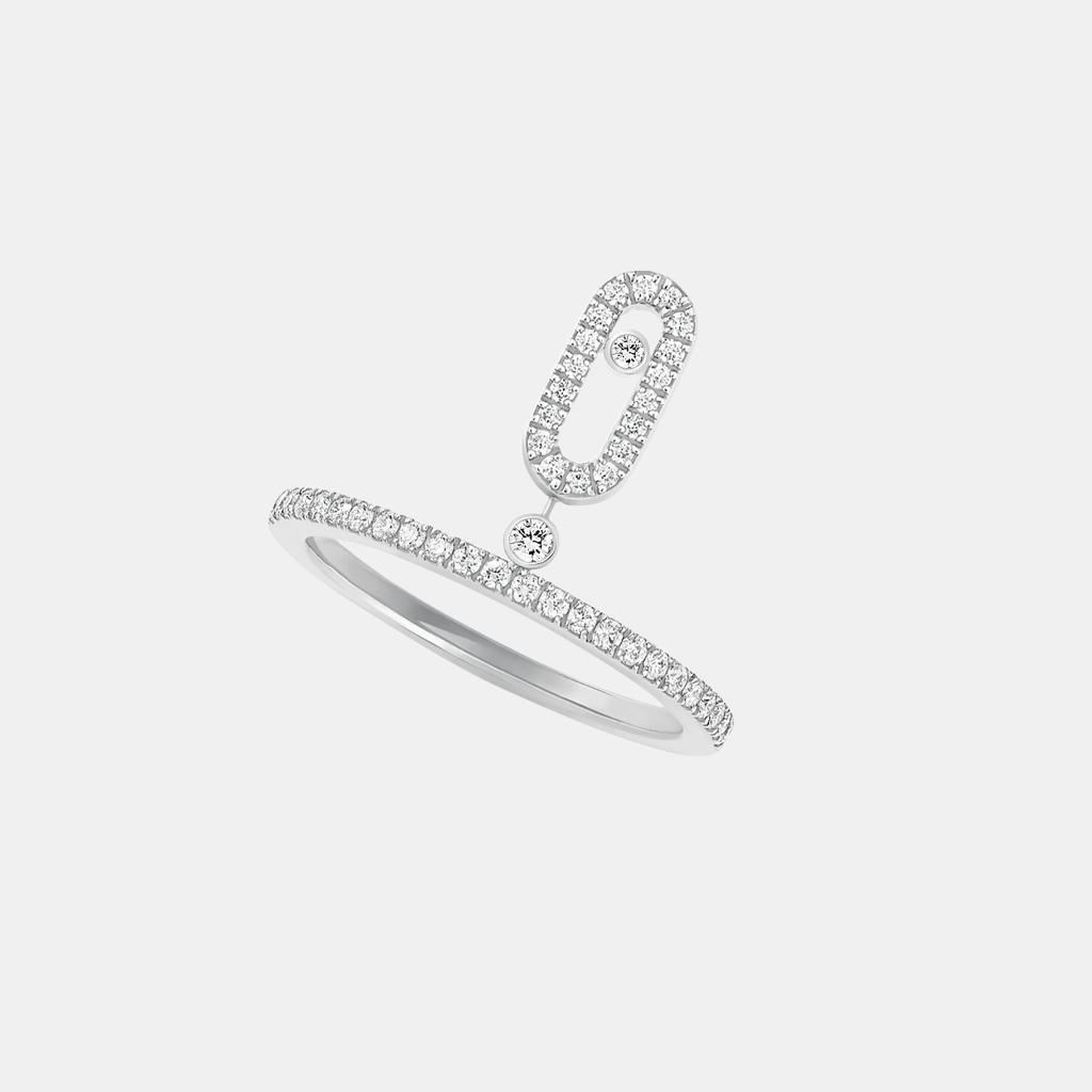 Bague Move Uno Pavé Pampille Or blanc Diamant 0.29ct