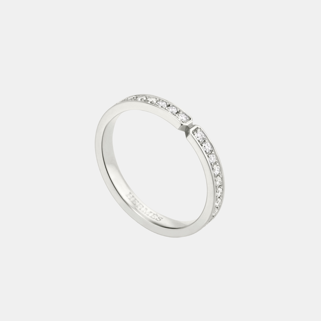 Bague Kelly Petit modèle Platine Diamant 0.44 ct