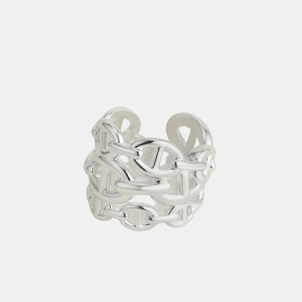 Bague Chaîne d'Ancre Grand modèle Argent