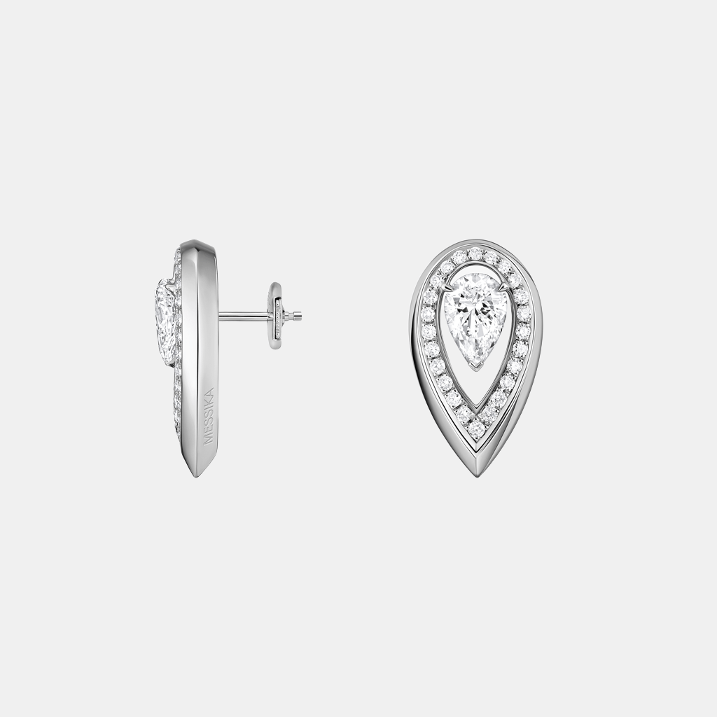 Boucles d'oreilles Fiery Or blanc Diamant 0.25ct