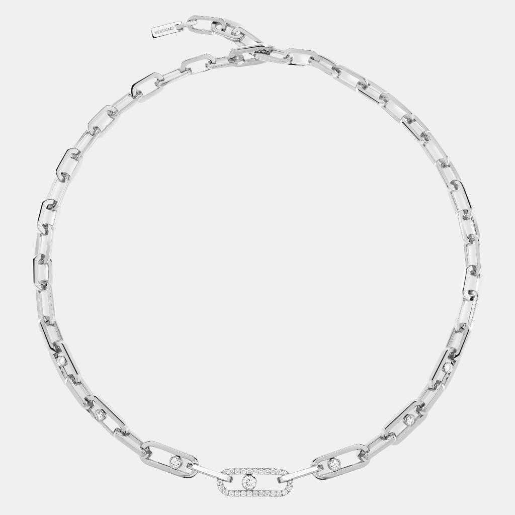 Collier Move Link Or blanc Diamant 1.1ct