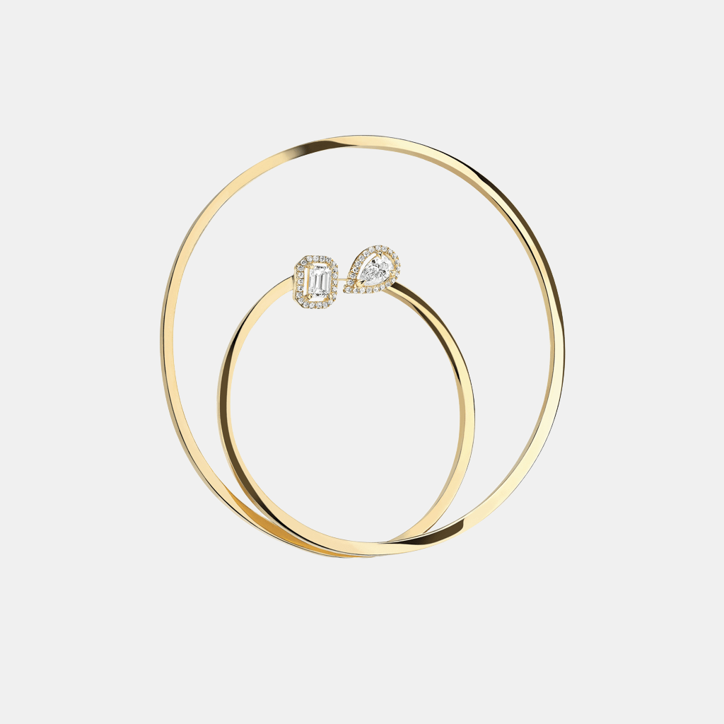 Boucles d'oreilles My Twin Or jaune Diamant 0.1ct