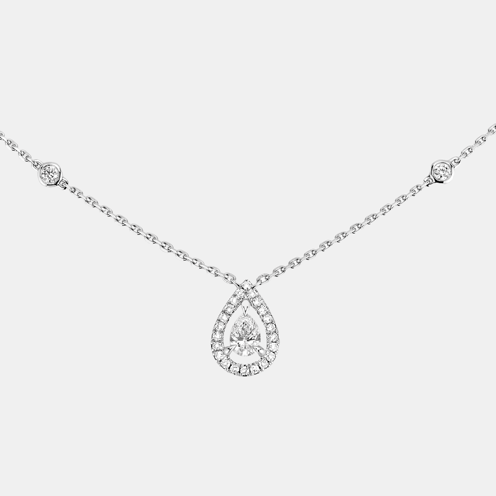 Collier Joy Poir Or blanc Diamant 0.25ct