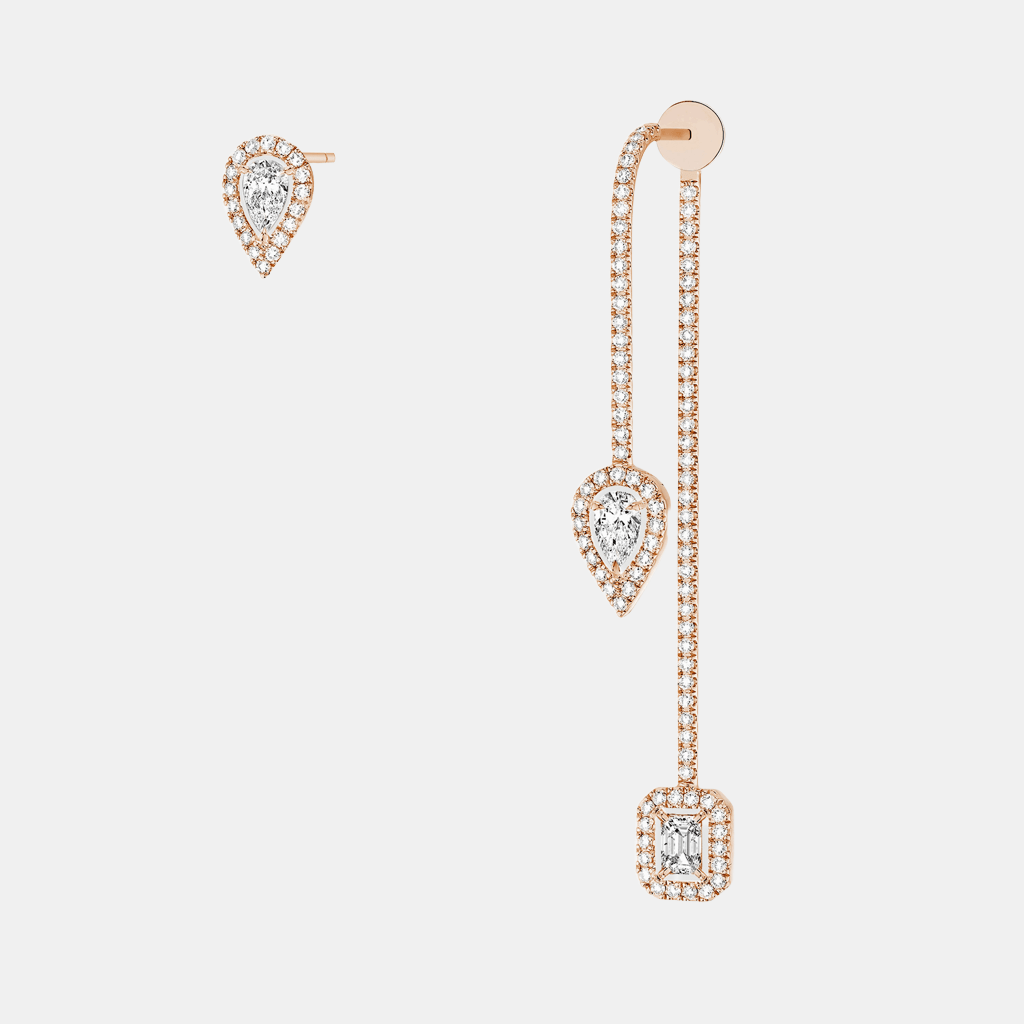 Boucles d'oreilles My Twin Or rose Diamant 3x0.10ct