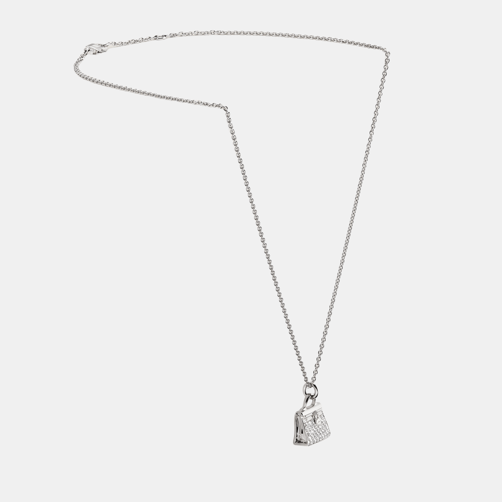 Pendentif Kelly Or blanc Diamant 0.39 ct