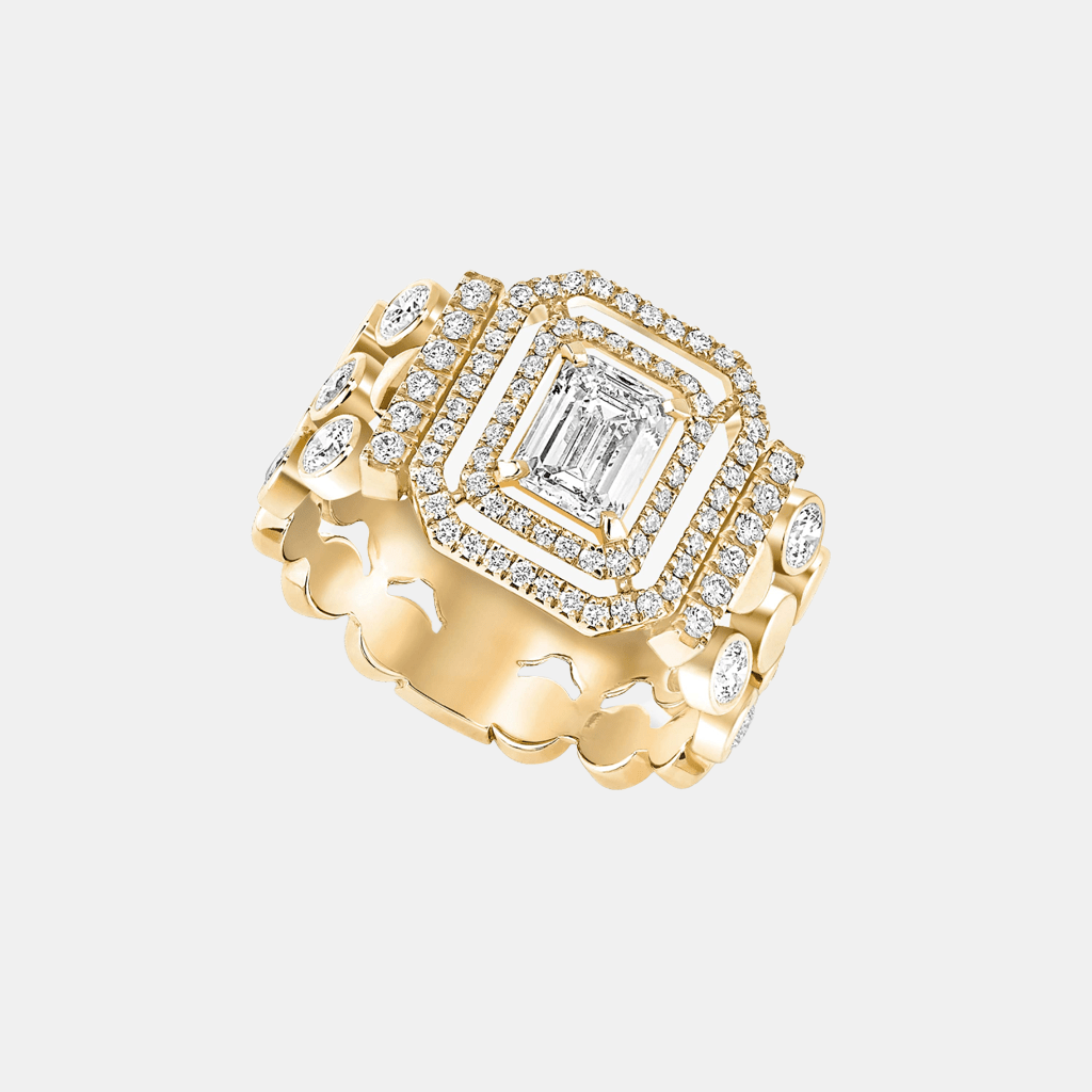 Bague D-Vibes Multi Rangs Or jaune Diamant 0.5ct
