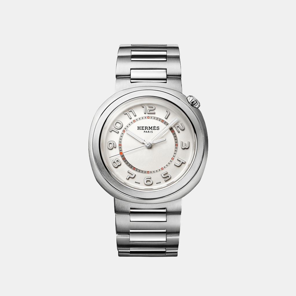 Montre Hermès cut Grand modèle, 36 mm Mécanique Acier  