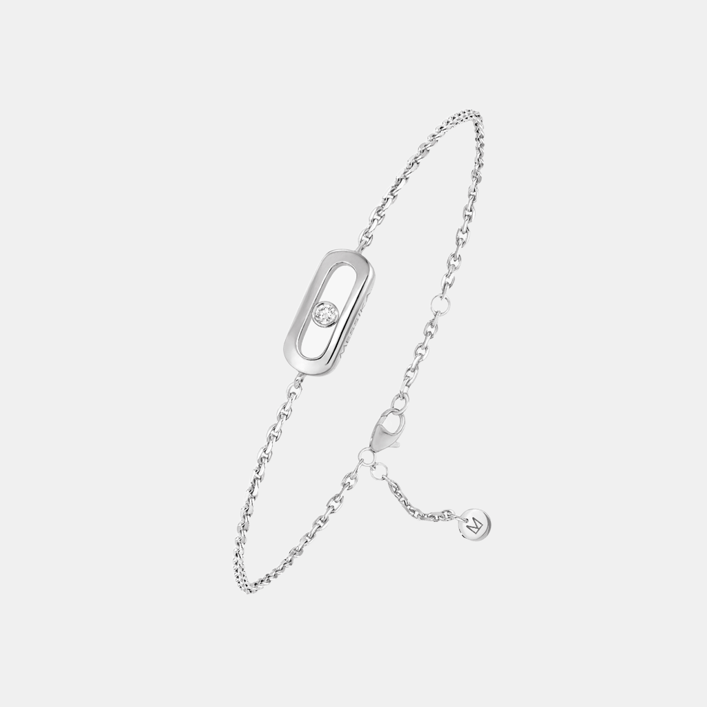 Bracelet Messika CARE(S) Or blanc Diamant 0.01ct