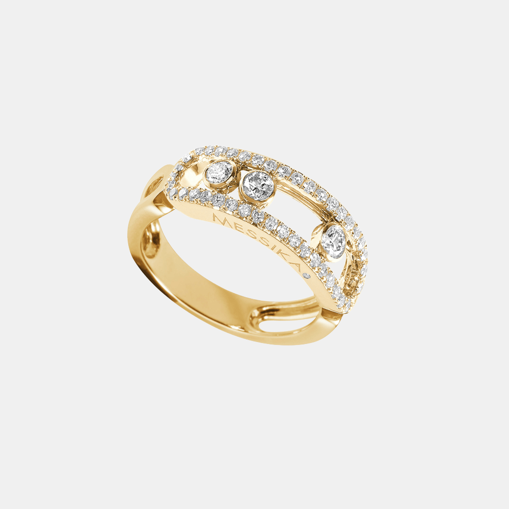 Bague Move Classique Pavé Or jaune Diamant 0.08ct