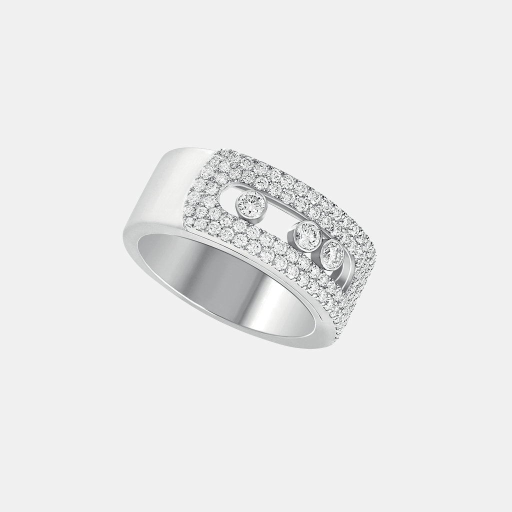Bague Move Noa Pavé LM Or blanc Diamant 0.73ct