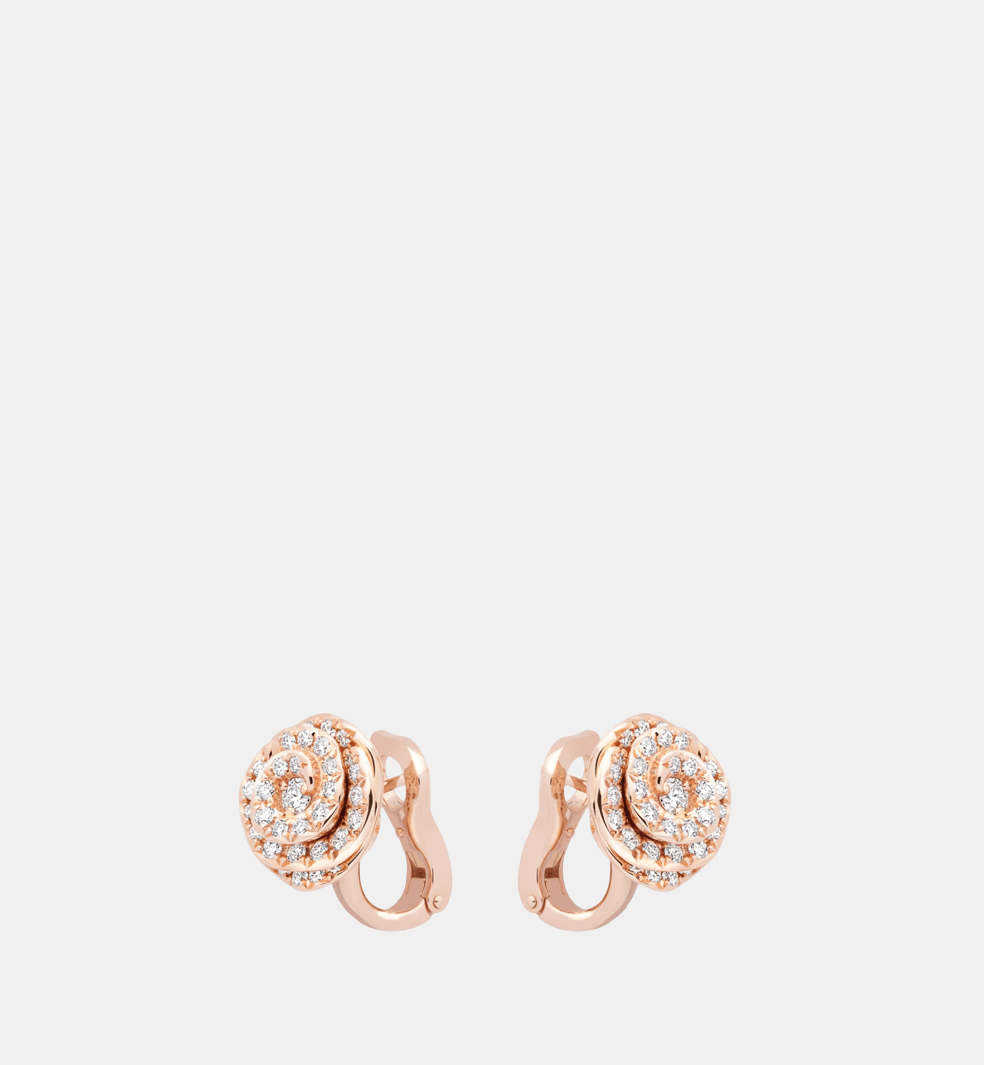 Boucles d'oreilles Rose Dior Couture Or rose Diamant 1.00 ct