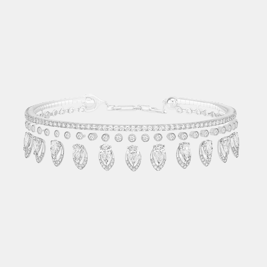Bracelet Desert Bloom Skinny Or blanc Diamant 3ct