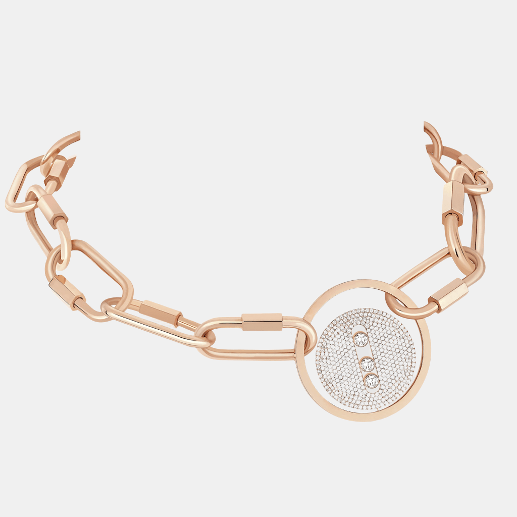 Collier Lucky Move Or rose Diamant 2.7ct