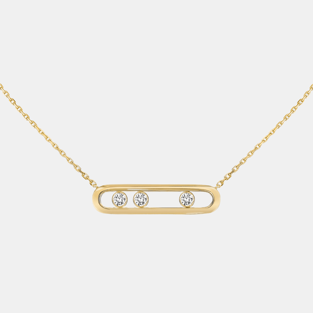 Collier Move Or jaune Diamant 0.08ct