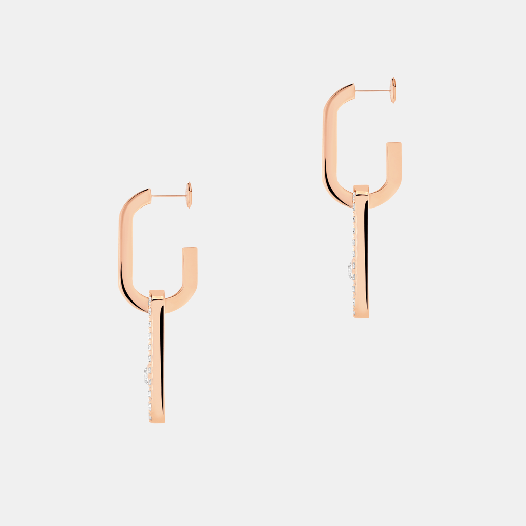 Boucles d'oreilles Move Link Or rose Diamant 0.85ct