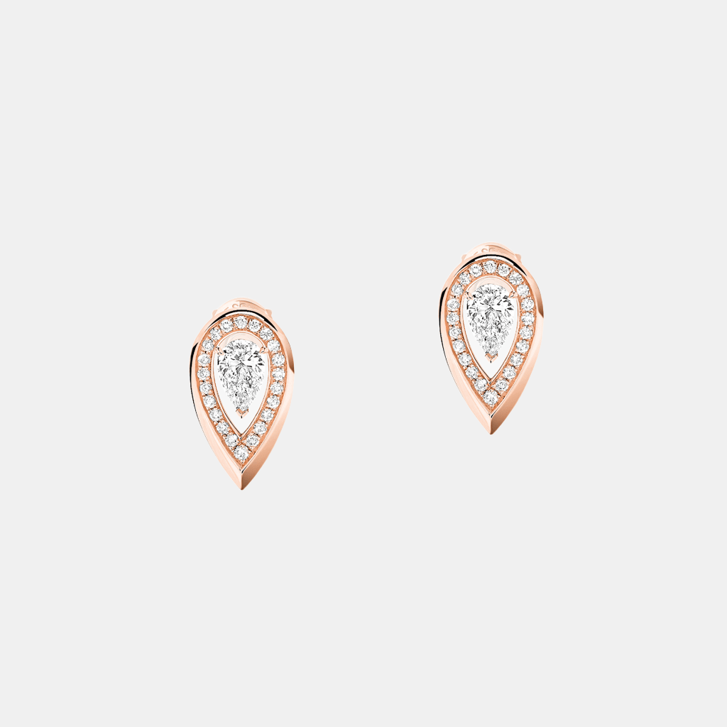 Boucles d'oreilles Fiery Or rose Diamant 0.1ct