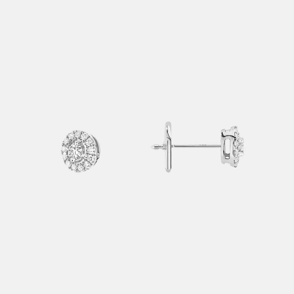 Boucles d'oreilles Joy SM Or blanc Diamant 0.03ct