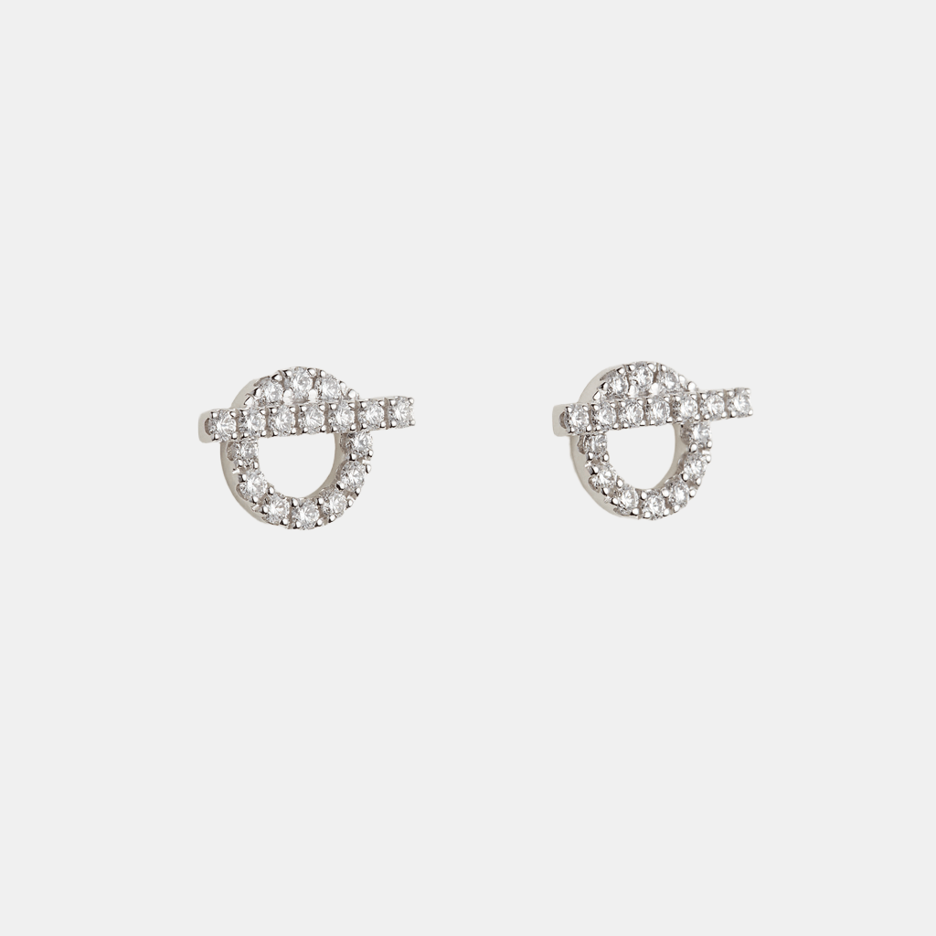 Boucles d'oreilles Finesse Or blanc Diamant 0.92 ct