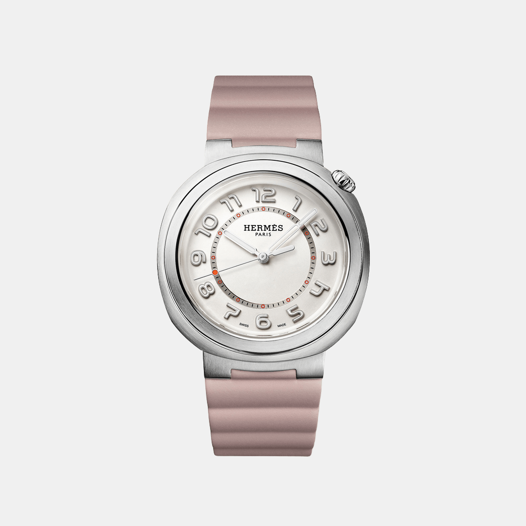 Montre Hermès cut Grand modèle, 36 mm Mécanique Acier  