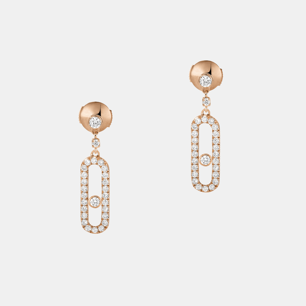 Boucles d'oreilles Move Uno Or rose Diamant 0.4ct