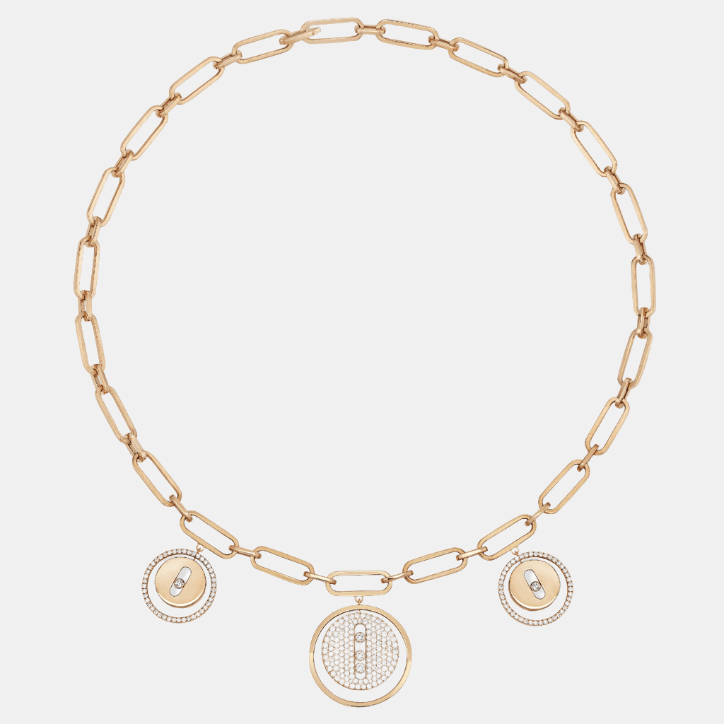 Collier Lucky Move Charms Or rose Diamant 1.05ct