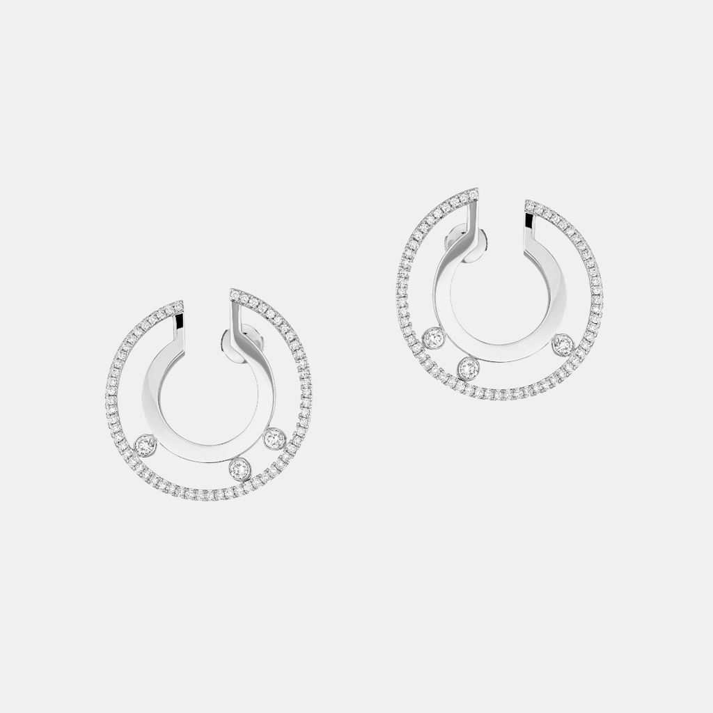 Boucles d'oreilles Move Romane Or blanc Diamant 0.8ct