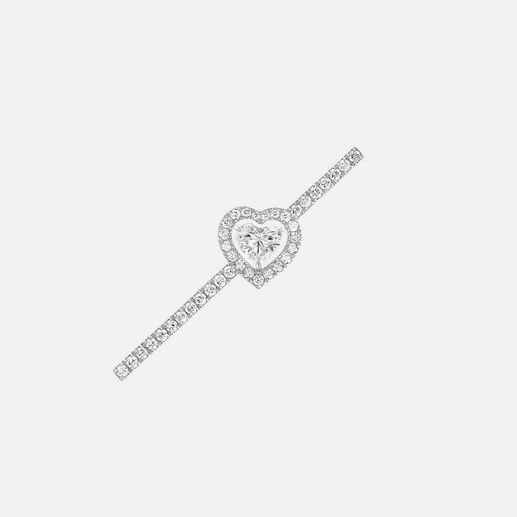 Boucles d'oreilles Joy Coeur Or blanc Diamant 0.15ct