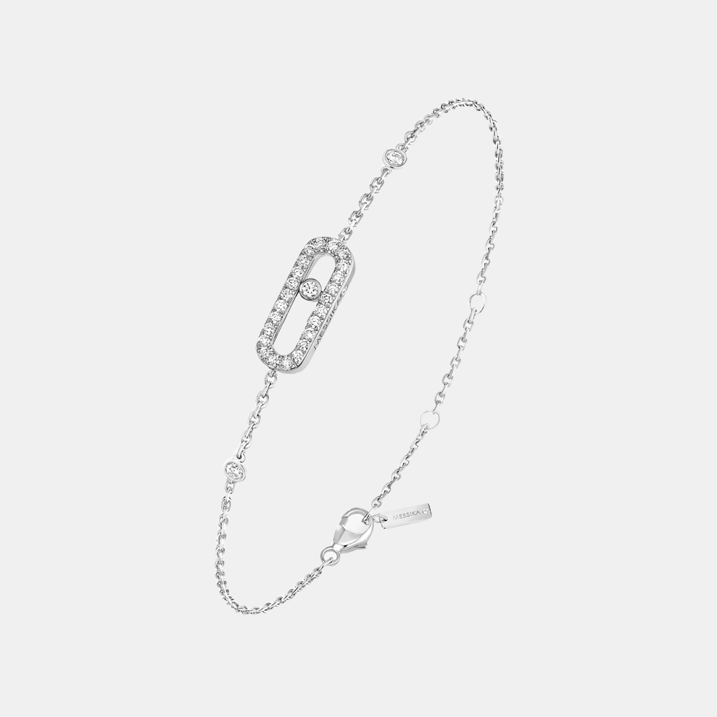 Bracelet Move Uno Pavé Or blanc Diamant 0.2ct