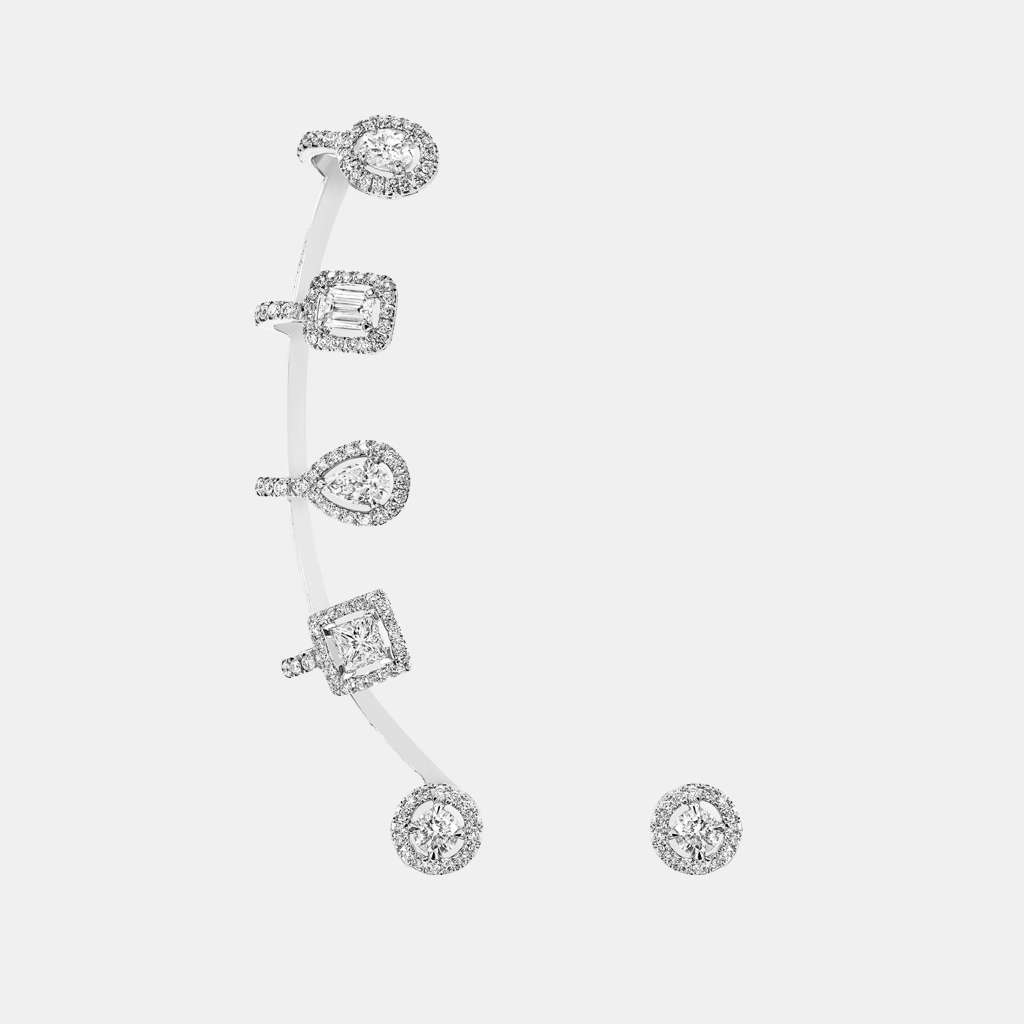 Boucles d'oreilles My Twin Or blanc Diamant 0.9ct