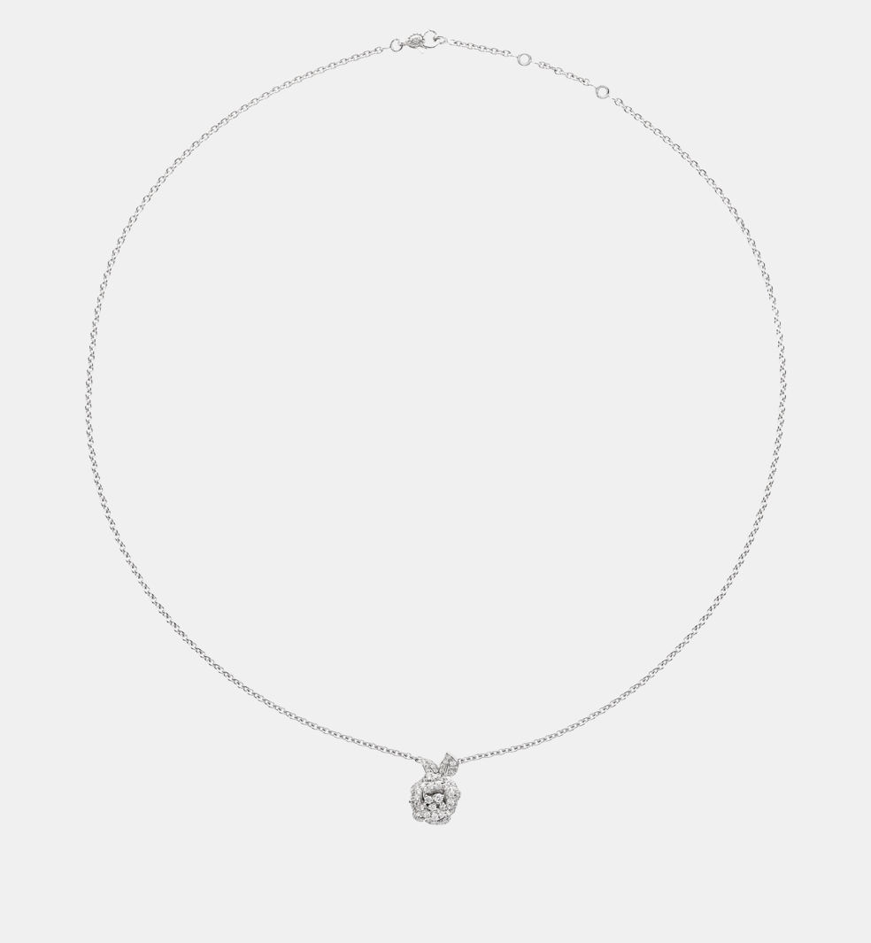 Collier Rose Dior Bagatelle Or blanc Diamant 0.62 ct