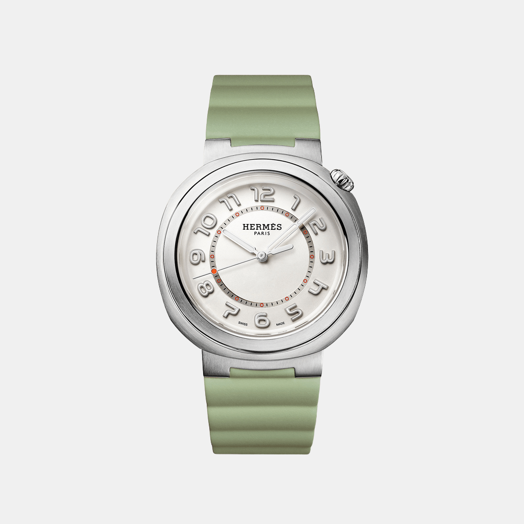 Montre Hermès cut Grand modèle, 36 mm Mécanique Acier  