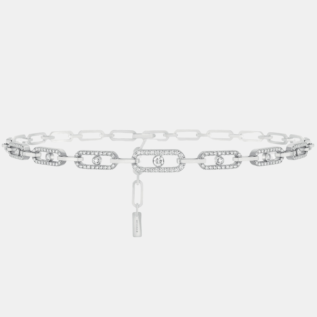 Collier Move Link Multi  Or blanc Diamant 1.7ct
