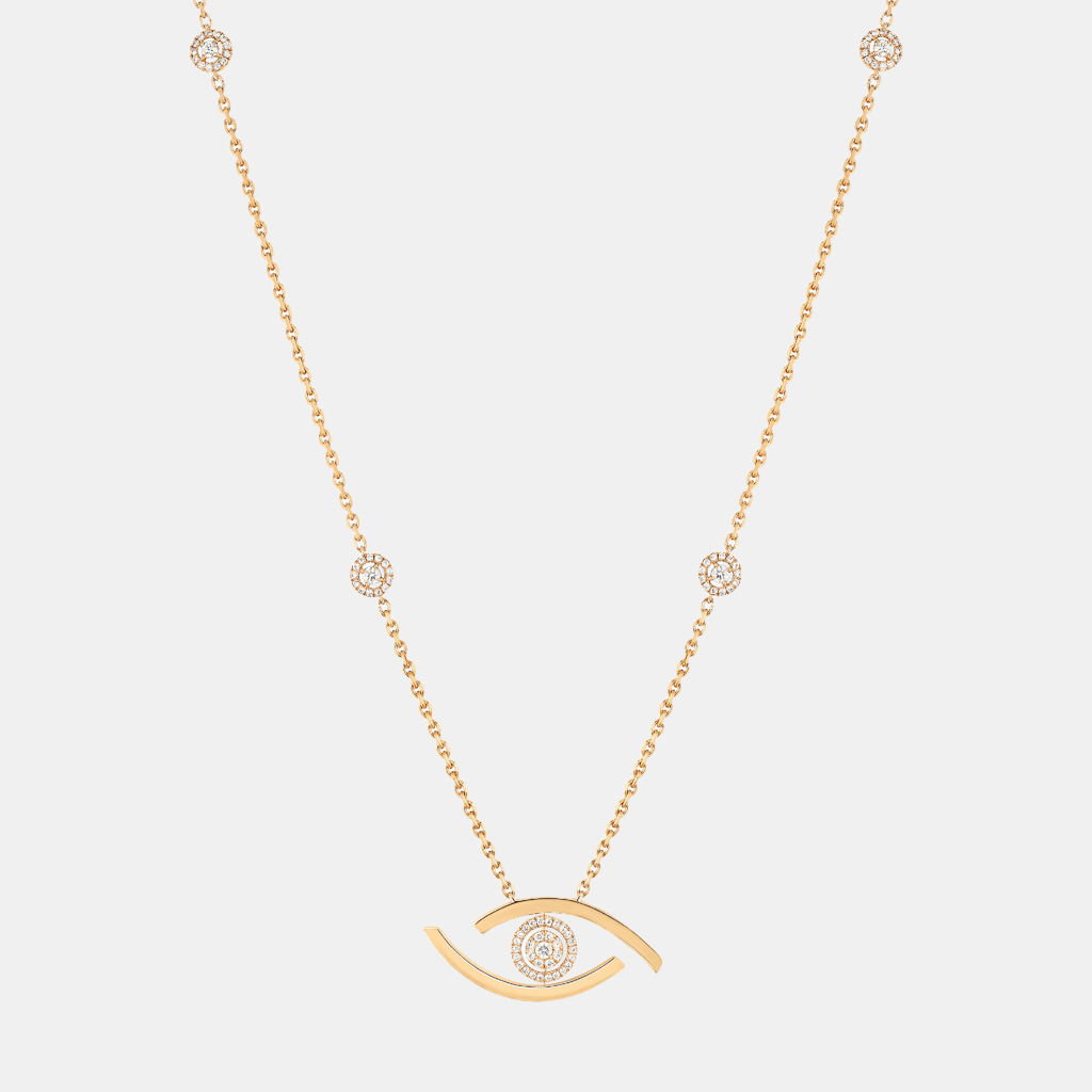 Collier Lucky Eye Or jaune Diamant 0.03ct