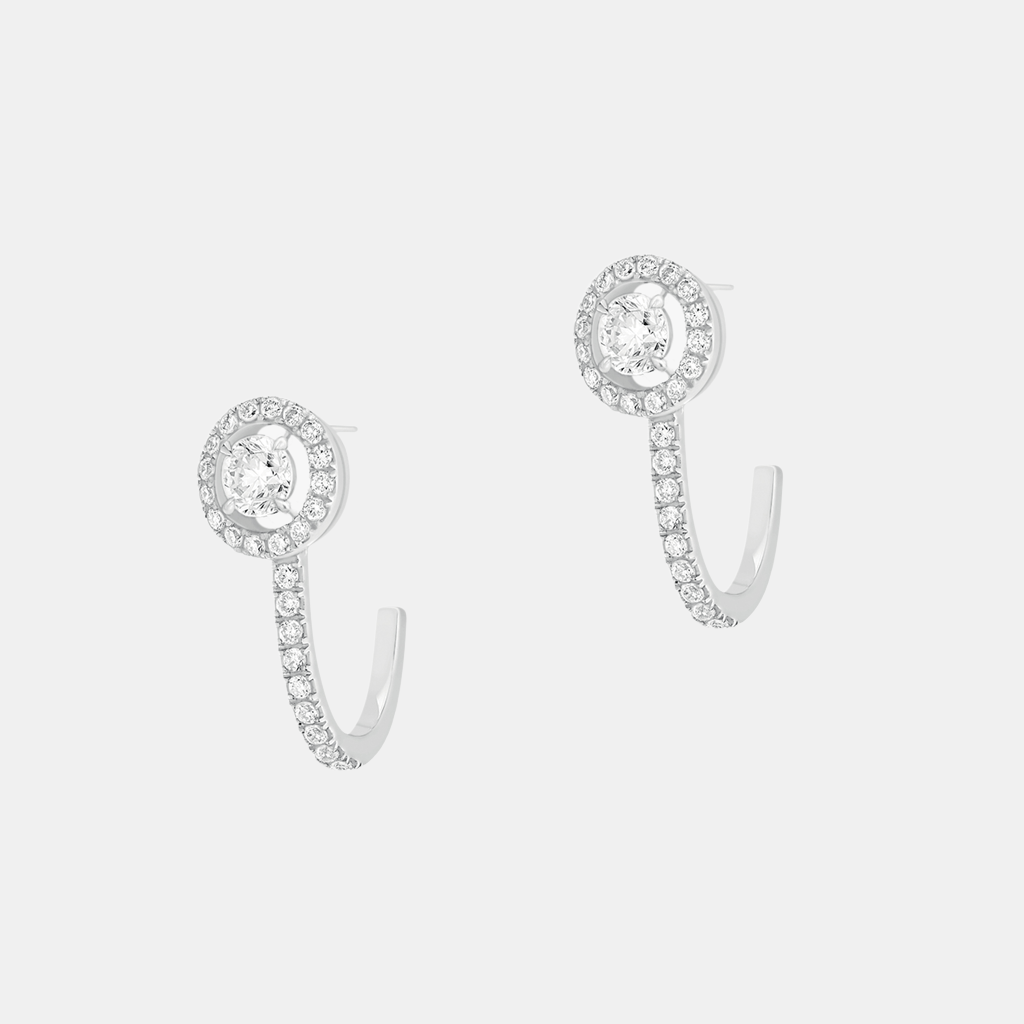 Boucles d'oreilles Joy Or blanc Diamant 0.1ct